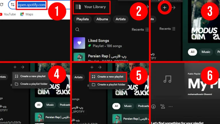 نحوه ساخت پلی لیست در اسپاتیفای (نسخه تحت وب)