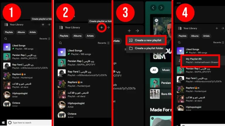 نحوه ساخت پلی لیست در اسپاتیفای (دسکتاپ)