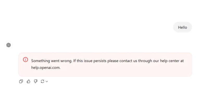 خطاهای متداول چتجیپیتی - Something went wrong