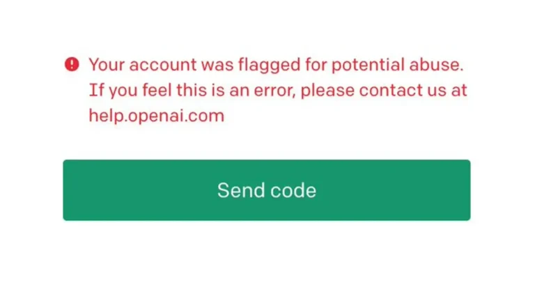 خطاهای متداول چتجیپیتی - Your account was flagged for potential abuse