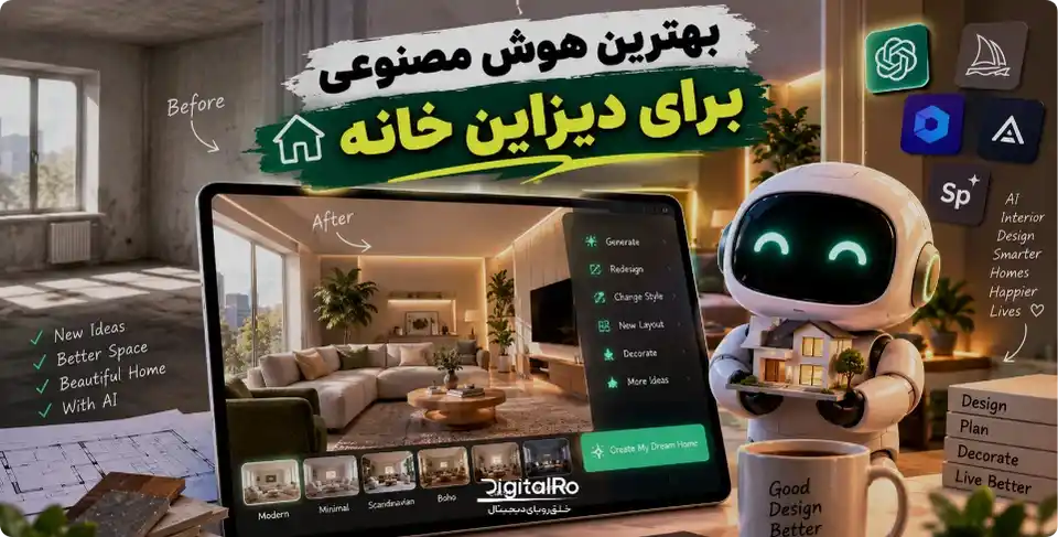 بهترین هوش مصنوعی برای دیزاین خانه و دکوراسیون داخلی