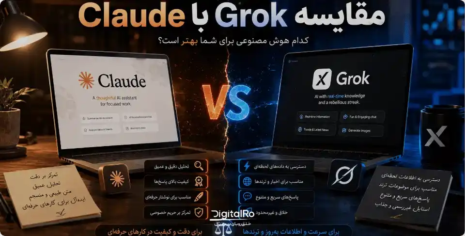 مقایسه جامع Claude و Grok صفر تا صد