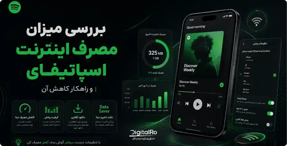بررسی میزان مصرف اینترنت اسپاتیفای و راهکار کاهش آن