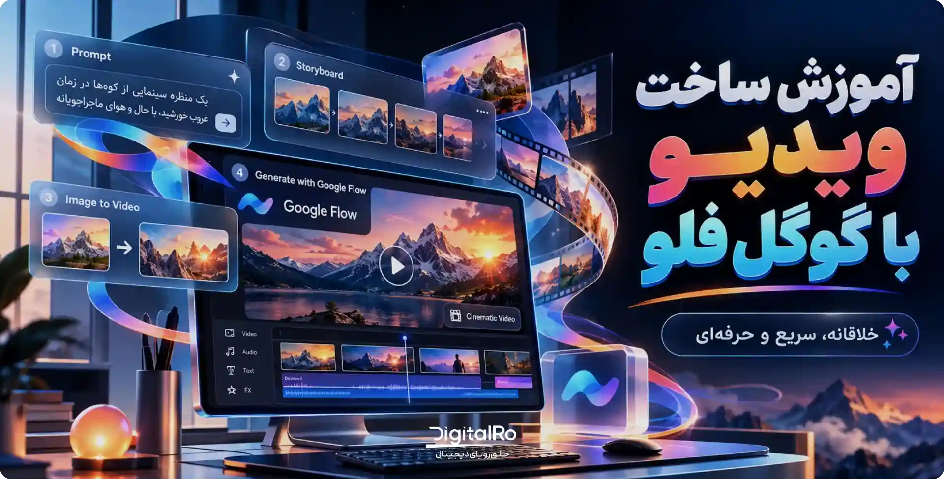 آموزش ساخت ویدیو با Google Flow
